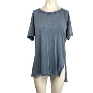 PILCRO - WOMEN'S XS -BLUE SHORT SLEEVE CREW NECK COTTON T-SHIRT